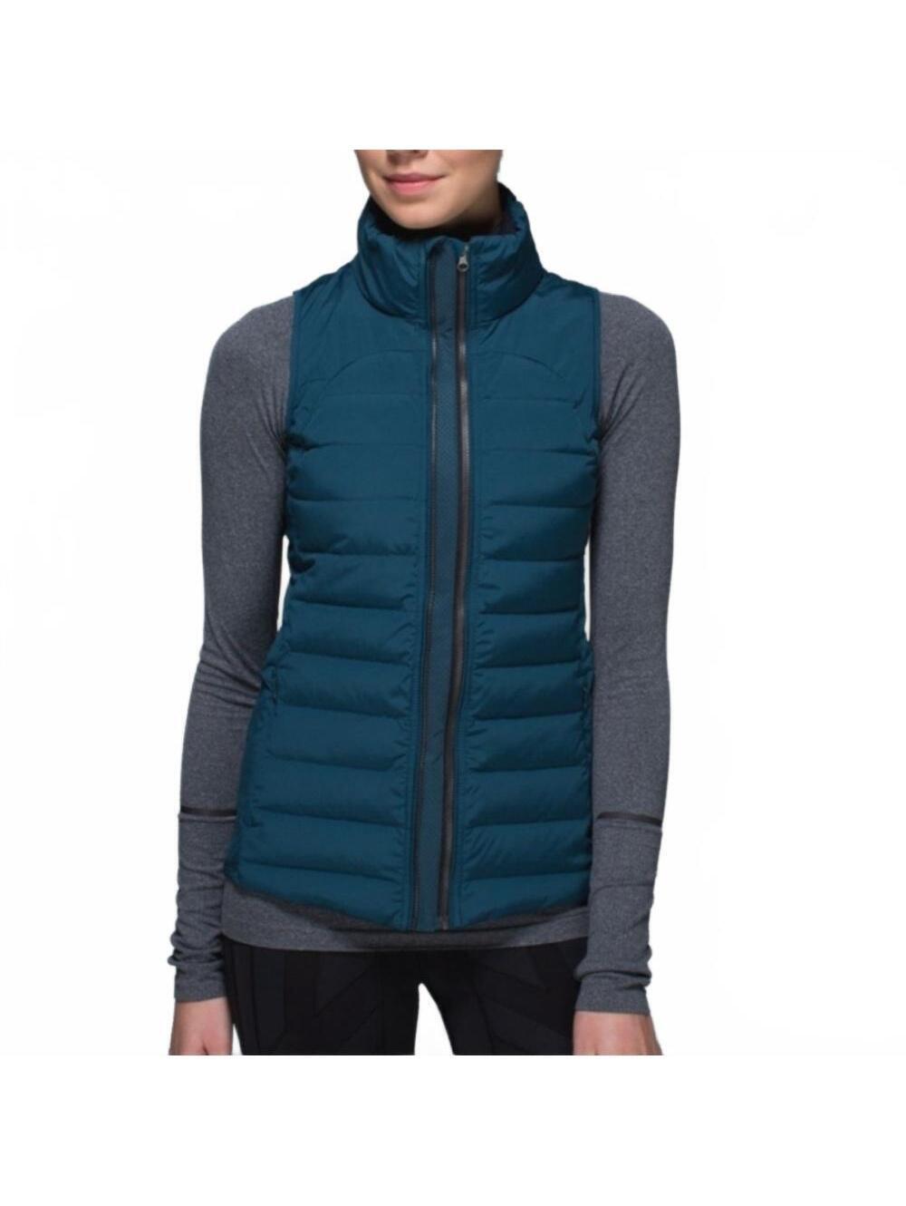 Lululemon All Fluffed Up Vest Puffer Gorpcore Alberta Lake Blue Women's Size 10